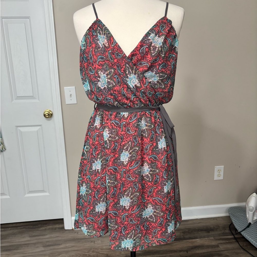 Papaya Multicolor Chiffon Floral Mini Dress
